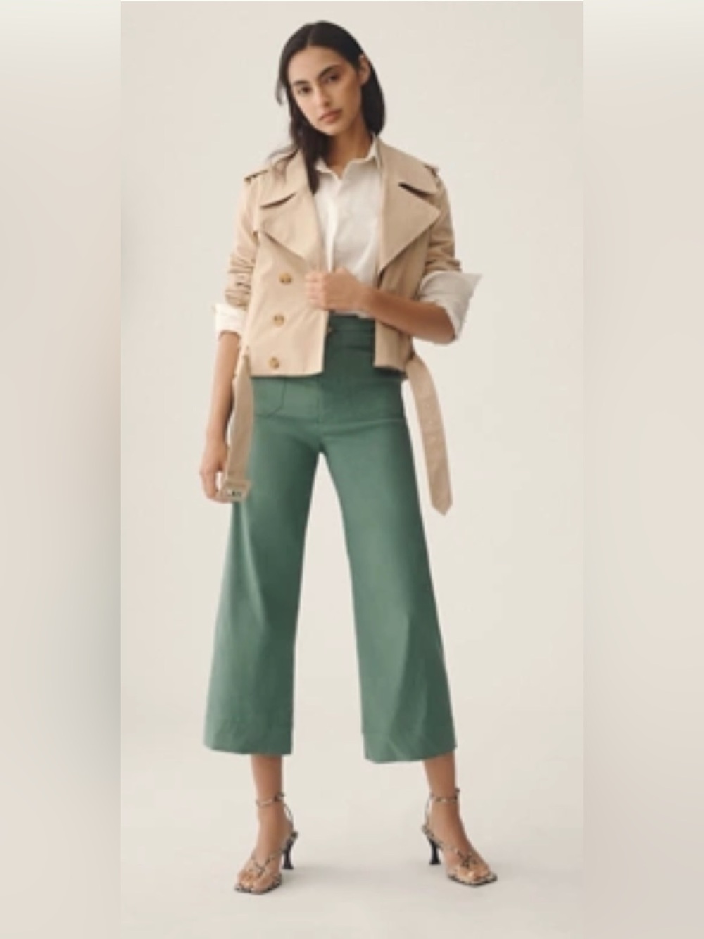 Anthro Maeve Collette Wide Leg Crop
